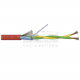 ELAN 242051R :: Кабел за аларма, 2x 0.50 Twisted Pair, 400V, Ø 5.0 мм, екраниран, LSZH, 100 м, червен