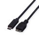 ROLINE 11.02.9005 :: USB 3.2 Gen 1 кабел, C-Micro B, M/M, черен цвят, 0.5 м