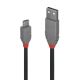 LINDY 36734 :: Kабел USB 2.0 Type A към Micro-B, M-M, Anthra Line 3m