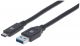 MANHATTAN 354981 :: Кабел USB 3.2 Gen 1, Type-A Male to Type-C Male, 5 Gbps, 3 m