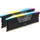 DDR5, 6400MT/s 64GB 2x32GB DIMM, Unbuffered, 32-40-40-84, Std PMIC, XMP 3.0, VENGEANCE RGB DDR5 Black Heatspreader, RGB LED, 1.4V