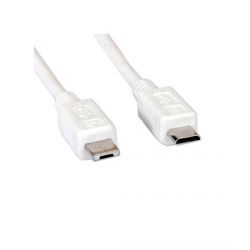 VALUE 11.99.8753 :: USB 2.0 кабел, Micro A - Micro B, 1.8 м, бял цвят