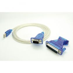 VALUE 12.99.1160 :: Конвертор USB към Serial, с адаптер DB9 F-DB25 M, 1.8 м