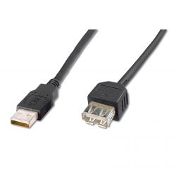 ASSMANN AK-300200-030-S :: USB 2.0 удължителен кабел, Type A-A, M/F, 3.0 м, черен