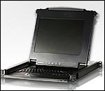 ATEN CL1000M :: 17" Slideaway™ LCD KVM конзола, single rail, 1U