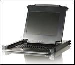 ATEN CL1008M :: 8-port Slideaway™ LCD KVM превключвател с 17" LCD console, 1280x1024