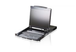 ATEN CL5800N :: 19" LCD KVM конзола, Dual Rail дизайн, 1U, PS/2 & USB