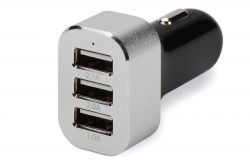 EDNET 84119 :: Зарядно за кола, USB, 12-18V вход, 3x 5V, 2.1А/2А/1A изходи