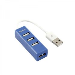 SBOX H-204BL :: USB 2.0 хъб, 4 порта, син