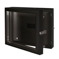 MIRSAN MR.EKG12U.01 :: Double-Section модул за мрежов шкаф за стена - 600 x 150 x 631 мм / 12U, черен