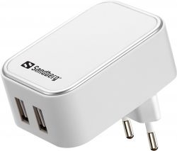 SANDBERG SNB-440-57 :: USB зарядно, Dual USB, 2.4 + 1A