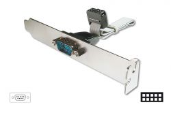 ASSMANN AK-610300-003-E :: DIGITUS Serial Slot Bracket кабел с планка, D-Sub9/M към IDC 2x 5pin/F