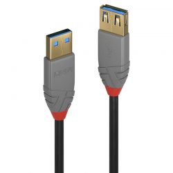 LINDY LNY-36762 :: USB 3.1 Gen1 кабел, Anthra Line,  Type A-А, M/F, удължителен, 2.0 м