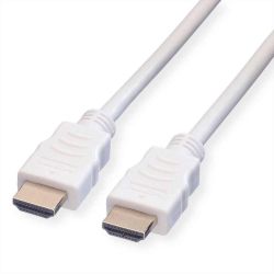 ROLINE 11.99.5702 :: VALUE HDMI High Speed кабел + Ethernet, M/M, бял, 2.0 м