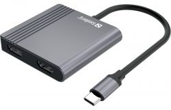 SANDBERG SNB-136-44 :: Докинг станция USB-C Dock 2xHDMI+USB+PD 