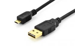 ASSMAN AK-300122-018-S :: Кабел USB 2.0 type A - micro B M/M, reversible, 1.8m,  черен 