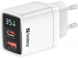 Sandberg SNB-441-52 :: Зарядно 2in1, 1xUSB-C 1xUSB, 35W 