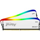 Kingston DRAM 32GB 3600MT/s DDR4 CL18 DIMM (Kit of 2) FURY Beast White RGB SE