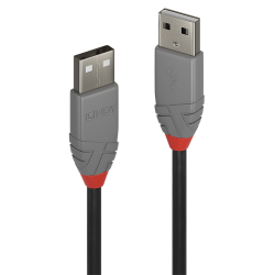 LINDY LNY-36690 :: Кабел USB 2.0 Type A-А, Anthra Line, M/M, 0.2 м