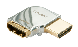 LINDY LNY-41507 :: Адаптер CROMO HDMI Male to HDMI женски 90 градусов преходник под прав ъгъл - десен