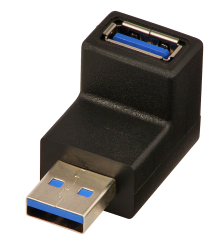 LINDY LNY-71260 :: Адаптер USB A 3.2 на 90° мъжко към USB женско