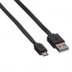 ROLINE 11.02.8760 :: ROLINE USB 2.0 кабел, USB Type A M - Micro USB B M, 1.0 м, Черен