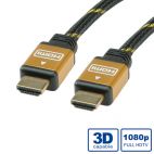 ROLINE 11.04.5561 :: Gold HDMI High Speed кабел, HDMI M - HDMI M, 1.0 м