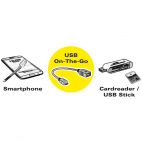 VALUE 11.99.9030 :: USB кабел с адаптер, OTG, USB3.1, C-A, M/F, 0.15 m