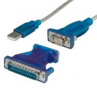 VALUE 12.99.1160 :: Конвертор USB към Serial, с адаптер DB9 F-DB25 M, 1.8 м