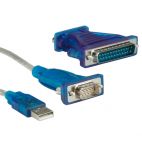 VALUE 12.99.1160 :: Конвертор USB към Serial, с адаптер DB9 F-DB25 M, 1.8 м