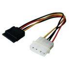 SBOX 15P-4P/TC :: SATA захранващ кабел, 4 Pin Molex към 15 Pin, 25 cm