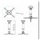 VALUE 17.99.1102 :: Универсална стойка за проектор, за таван, 375-475 мм