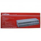 ROLINE 21.14.3128 :: 24-портов 10/100 Mbps комутатор, RS-124R, 24x RJ-45, 19" RM метален корпус