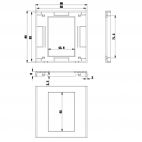 VALUE 25.99.8200 :: Faceplate за модулна AV розетка, 86x86мм, Бял