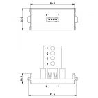 VALUE 25.99.8204 :: USB адаптер за модулна AV розетка, USB 2.0 Type A