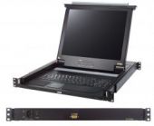 ATEN CL1000M :: 17" Slideaway™ LCD KVM конзола, single rail, 1U