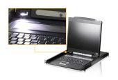 ATEN CL1000N :: 19" LCD KVM конзола, single rail, 1U