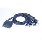 ATEN CS64US :: KVM превключвател, 4x 1, USB, Audio, с поделяне на USB у-ва