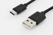 ASSMANN DK-300136-018-S :: USB Type-C кабел, USB-C М - USB-А М, 480 Mbps, 1.8 м