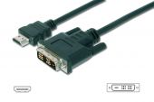 ASSMANN DK-330300-030-S :: DVI-D(18+1) - HDMI видео кабел, M/M, 3.0 м