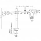 SBOX LCD-352-2 :: Стойка за 2 монитора, за плот