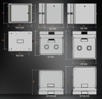 MIRSAN MR.EKG09U.01 :: Double-Section модул за мрежов шкаф за стена - 600 x 150 x 512мм / 9U, черен