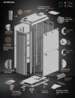 MIRSAN MR.GTS42U61.11 :: Сървърен шкaф - 610 x 1000 x 2028 мм / 42U, D=1000 мм, 1000 кг товар, черен, свободно стоящ, Server/Storage