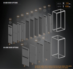 MIRSAN MR.GTS42U61.11 :: Сървърен шкaф - 610 x 1000 x 2028 мм / 42U, D=1000 мм, 1000 кг товар, черен, свободно стоящ, Server/Storage