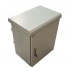 MIRSAN MR.IP66DR604012U.03 :: IP66 outdoor шкаф, 19", 640 x 740 x 466 мм / 12U, D=400 мм, двойни стени, с 4 вентилатора, бял