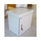 MIRSAN MR.IP66DR60409U.03 :: IP66 outdoor шкаф, 19", 664 x 600 x 470 мм / 9U, D=400 мм, двойни стени, с 2 вентилатора, бял