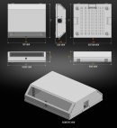 MIRSAN MR.SLM.01 :: Сървърен шкаф Slim Type - 537 x 472 x 146 мм, D=475 мм / 8U (3U+5U), черен, за стена/под/таван, Slim Type