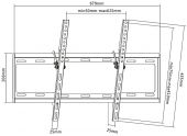 SBOX PLB-3446T :: Универсална стенна стойка за дисплеи 37-70 ", до 35 кг, с наклон