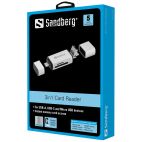 SANDBERG SNB-136-28 :: USB-C+USB+MicroUSB комбо четец за карти