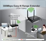 TRENDnet TEW-736RE :: N300 Easy-N-Range Extender 